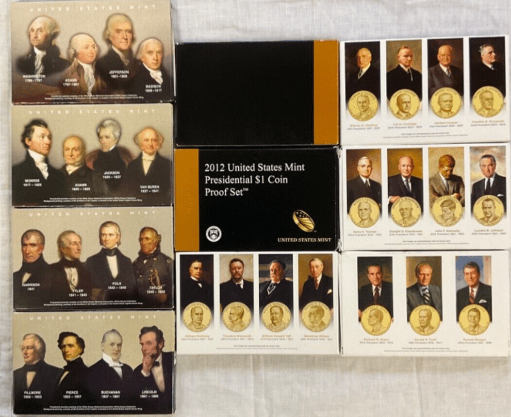 Complete Presidential Dollar Proof Set 2007-2016-39 Coins OGP & COA ...